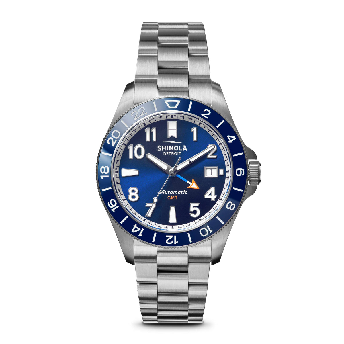 Shinola Monster GMT Stainless Steel/Navy 40mm Automatic Watch