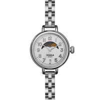 Shinola Birdy Moon Phase Stainless Steel/Light Silver 34mm Quartz Watch