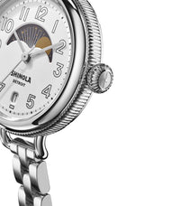 Shinola Birdy Moon Phase Stainless Steel/Light Silver 34mm Quartz Watch