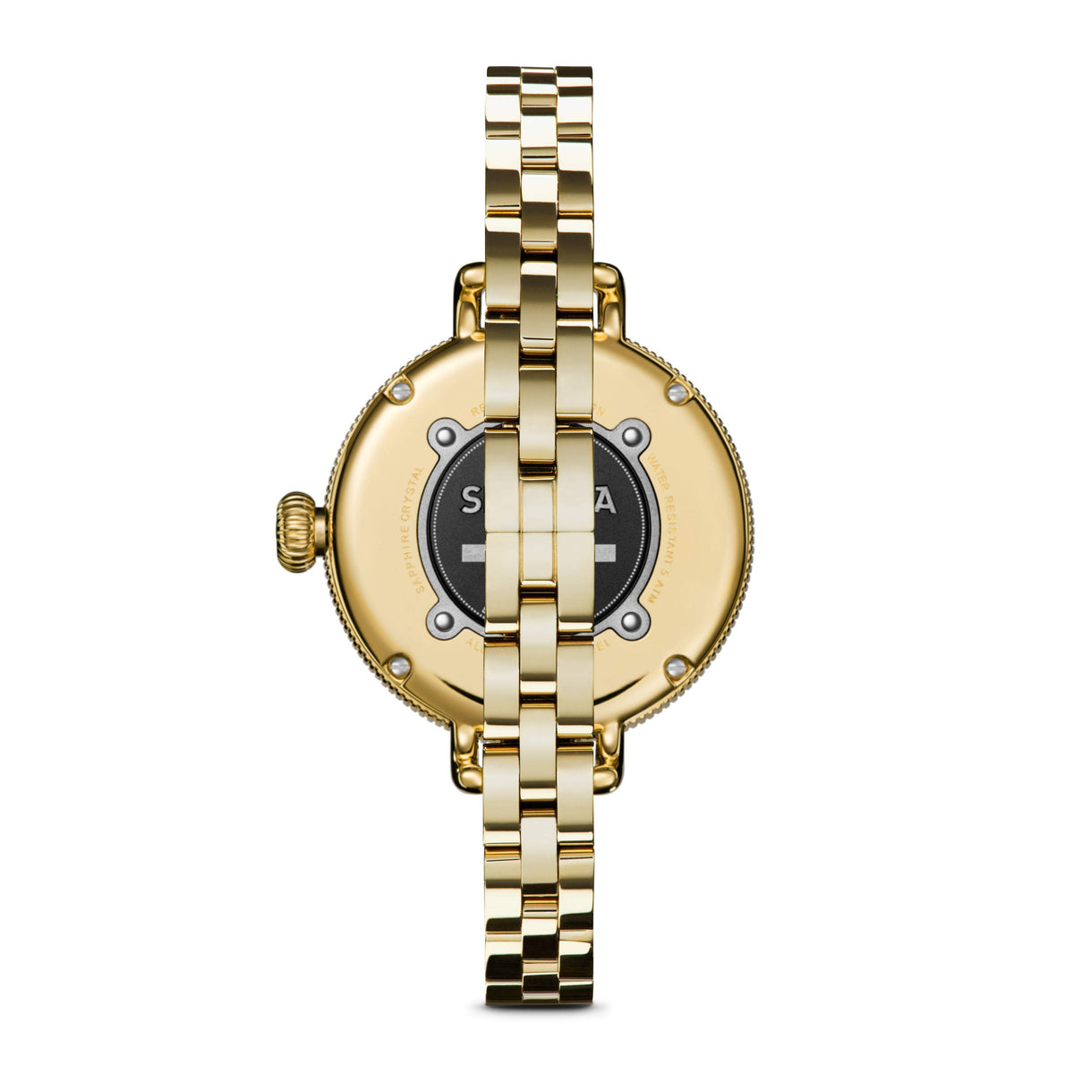 Shinola Birdy PVD Gold Metal/Light Silver 34mm Quartz Watch