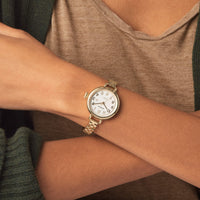 Shinola Birdy PVD Gold Metal/Light Silver 34mm Quartz Watch