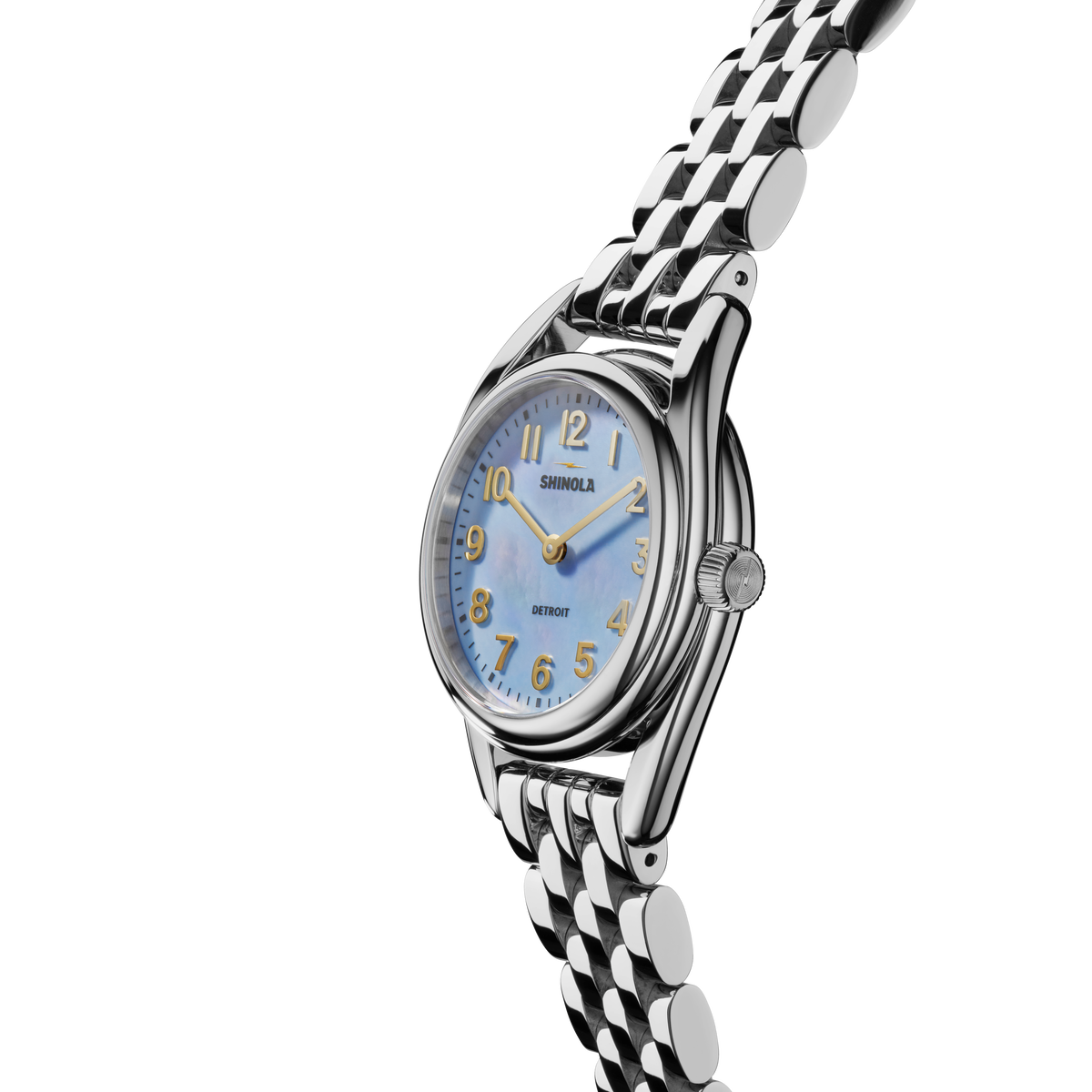 Shinola Derby Stainless Steel/Pearl Blue 30mm Quartz Watch