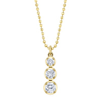 Shy Creation 14Kt Yellow Gold Diamond Crown Setting Pendant