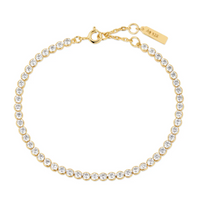 Ania Haie 14Kt Gold Overlay Row Bezel Set Bracelet