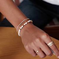 Ania Haie 14Kt Gold Overlay Row Bezel Set Bracelet