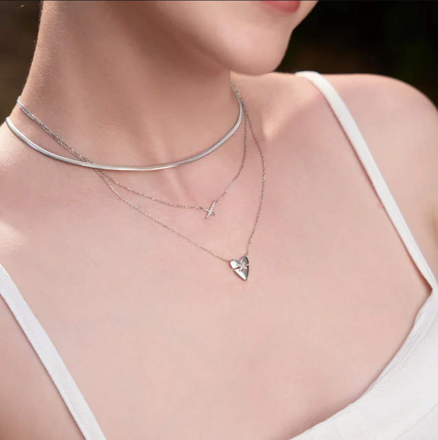 Ania Haie 15" Sterling Silver Flat Snake Chain Necklace