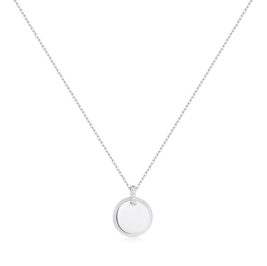 Ania Haie Sterling Silver Disc Pendant Necklace