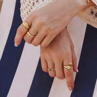 Ania Haie 14Kt Gold Overlay Bold Dome Ring