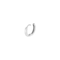 14Kt White Gold Petite Round Hoop Earrings