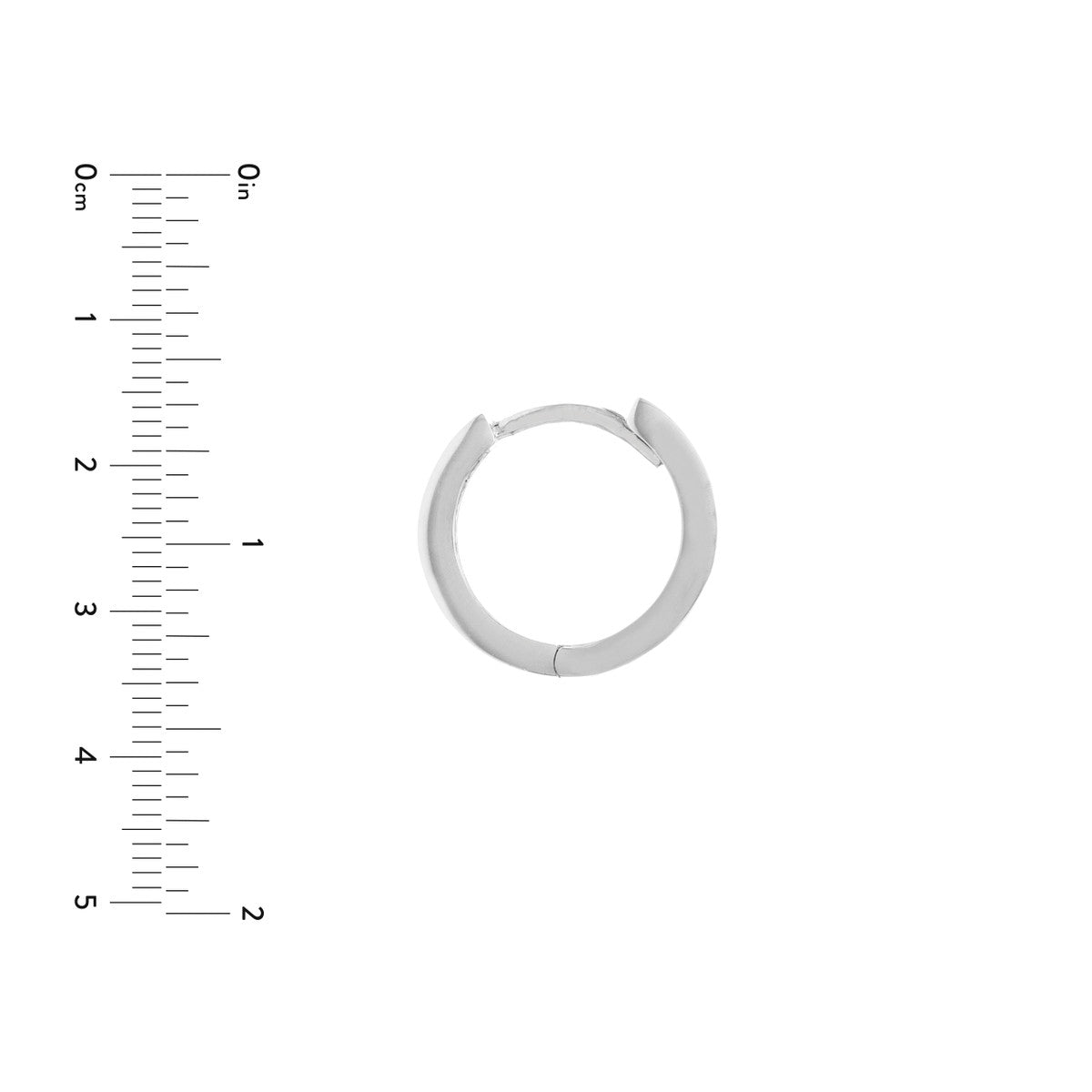14Kt White Gold Petite Round Hoop Earrings