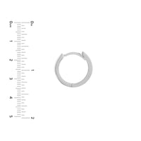 14Kt White Gold Petite Round Hoop Earrings