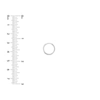 14Kt White Gold 14mm Round Huggie Hoop Earrings