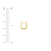 14Kt Yellow Gold 12mm "U" Shaped Huggie Earrings