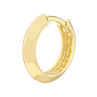 14Kt Yellow Gold Knife Edge Polished Huggie Hoop Earrings