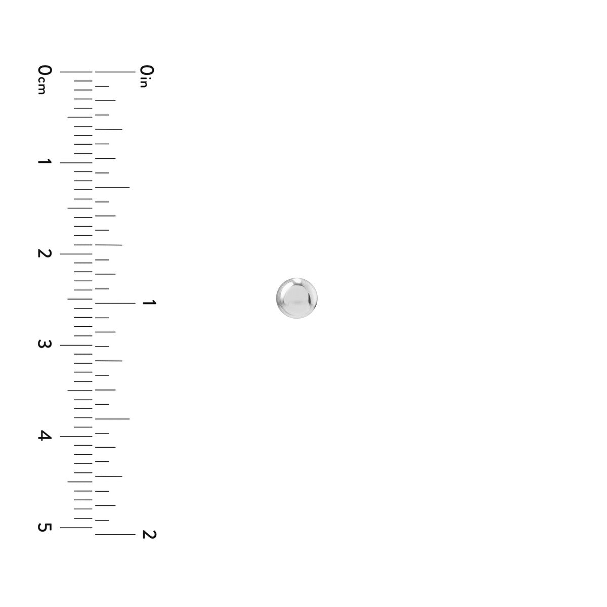 14Kt White Gold Flat Round Pebble Stud Earrings