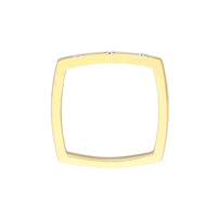 14Kt Yellow Gold Bold Diamond Square Band Ring
