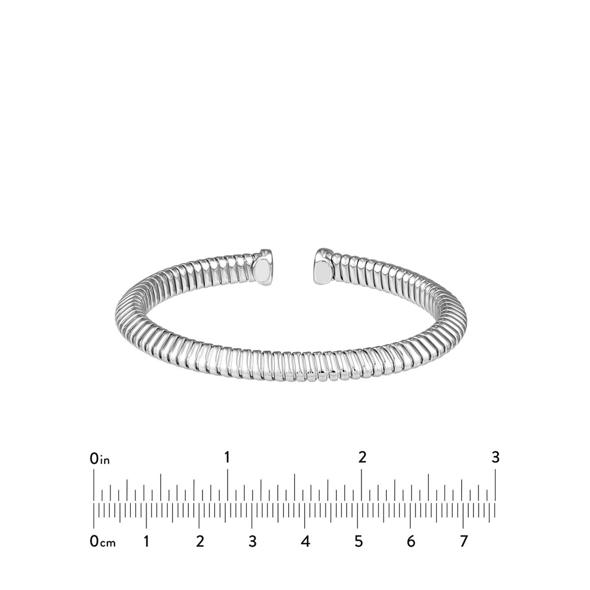 Sterling Silver 6mm Tubogas Open Domed Bangle