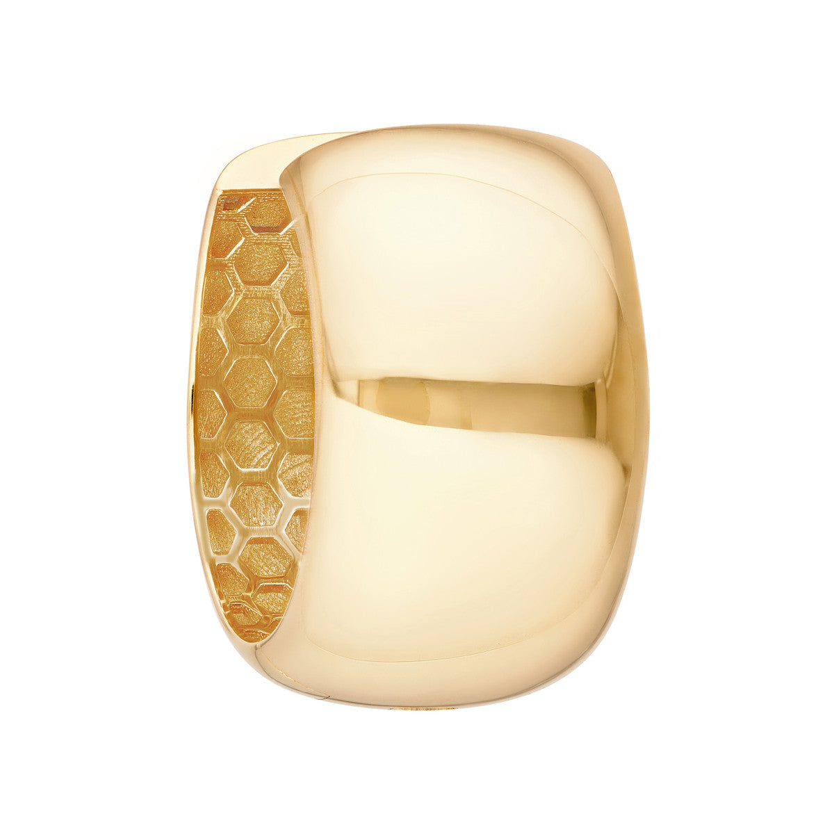 14Kt Yellow Gold 16mm Polished Round Hoop Earrings