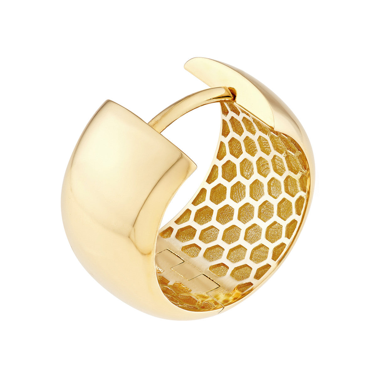 14Kt Yellow Gold 16mm Polished Round Hoop Earrings