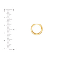 14Kt Yellow Gold 16mm Polished Round Hoop Earrings