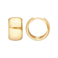 14Kt Yellow Gold 16mm Polished Round Hoop Earrings