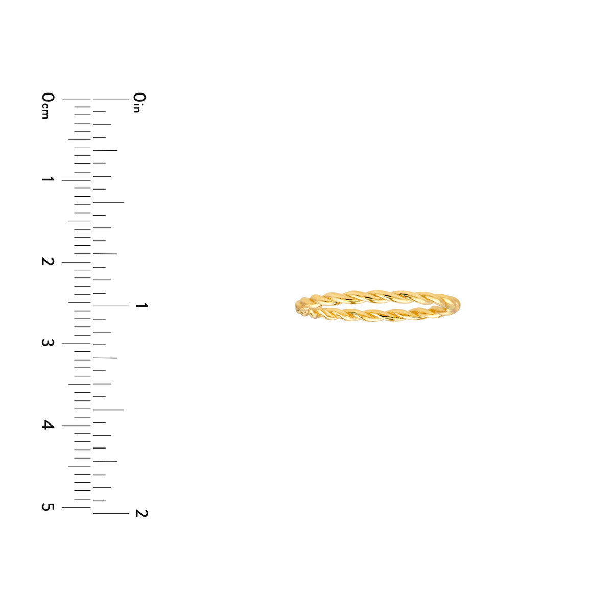 14Kt Yellow Gold Twisted Rope Band Ring