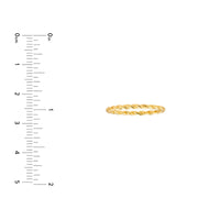 14Kt Yellow Gold Twisted Rope Band Ring