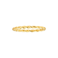 14Kt Yellow Gold Twisted Rope Band Ring