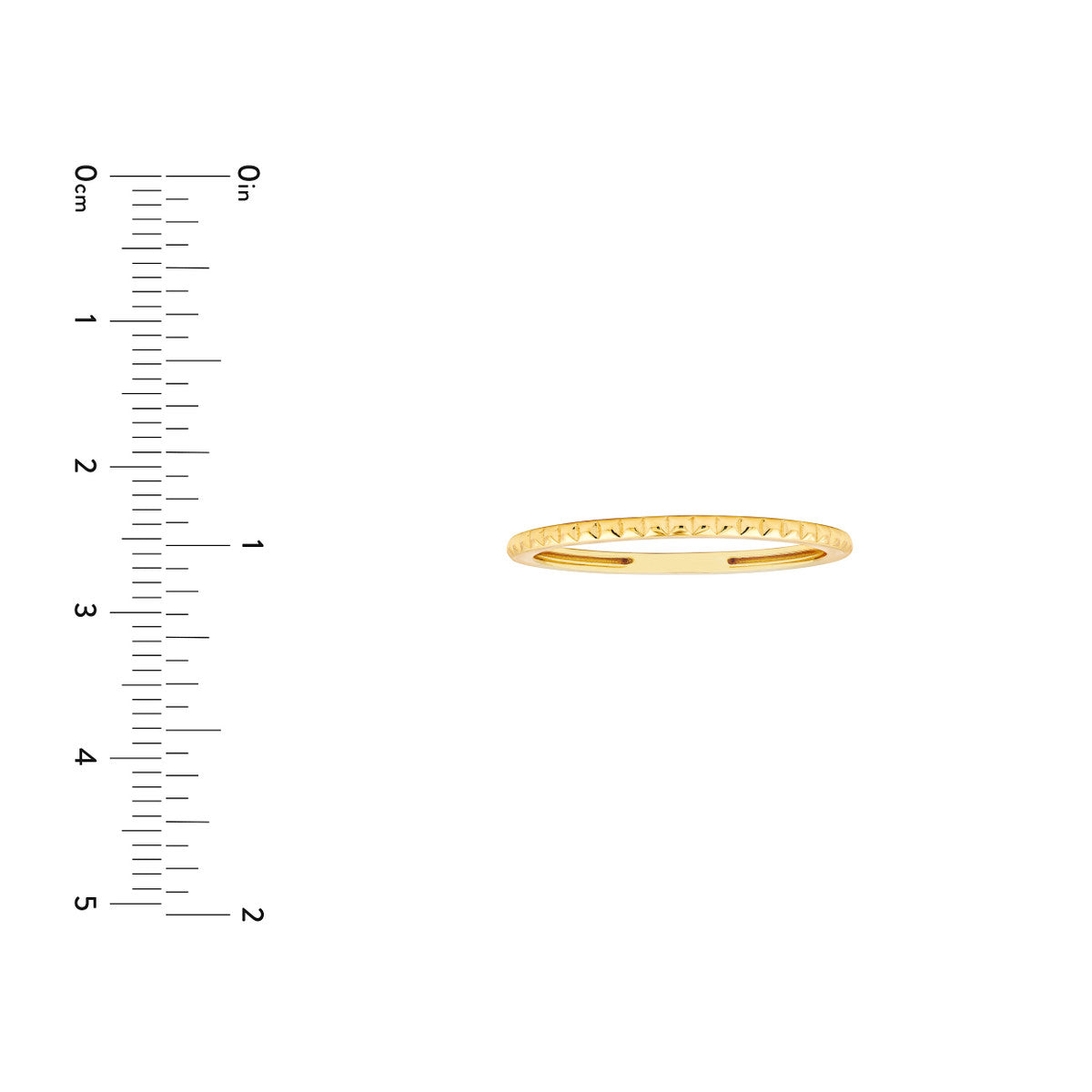 14Kt Yellow Gold Facet Cut Out Band Ring