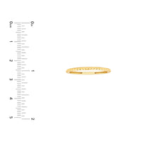 14Kt Yellow Gold Facet Cut Out Band Ring