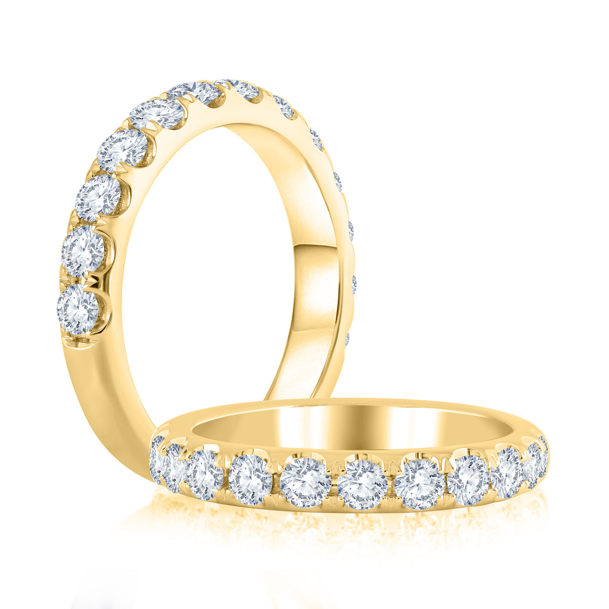 14Kt Yellow Gold Galaxy 0.75cttw Diamond Anniversary Band