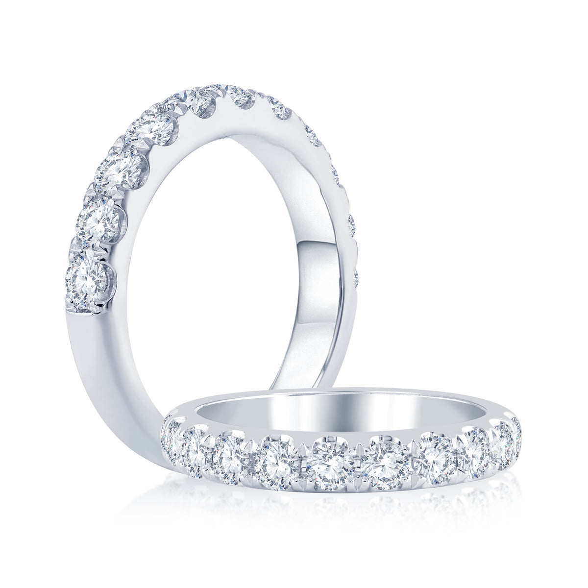 14Kt White Gold Galaxy 1cttw Diamond Anniversary Band