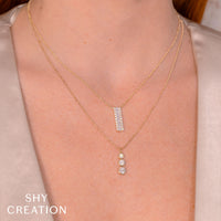 Shy Creation 14Kt Yellow Gold Diamond Crown Setting Pendant