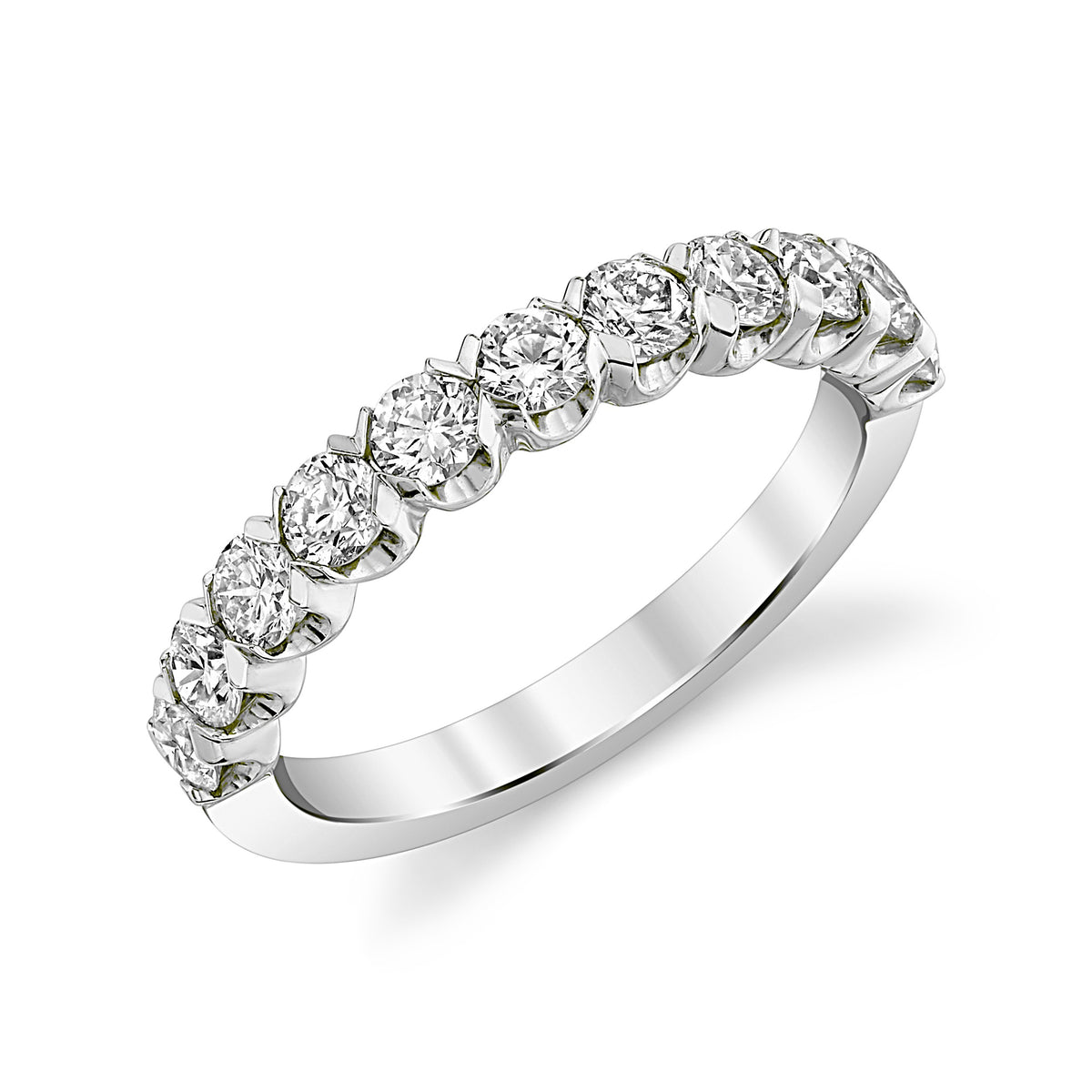 14Kt White Gold X's and O's  Ring With .75cttw Natural Diamonds