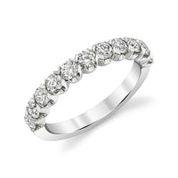 14Kt White Gold X's and O's  Ring With .75cttw Natural Diamonds