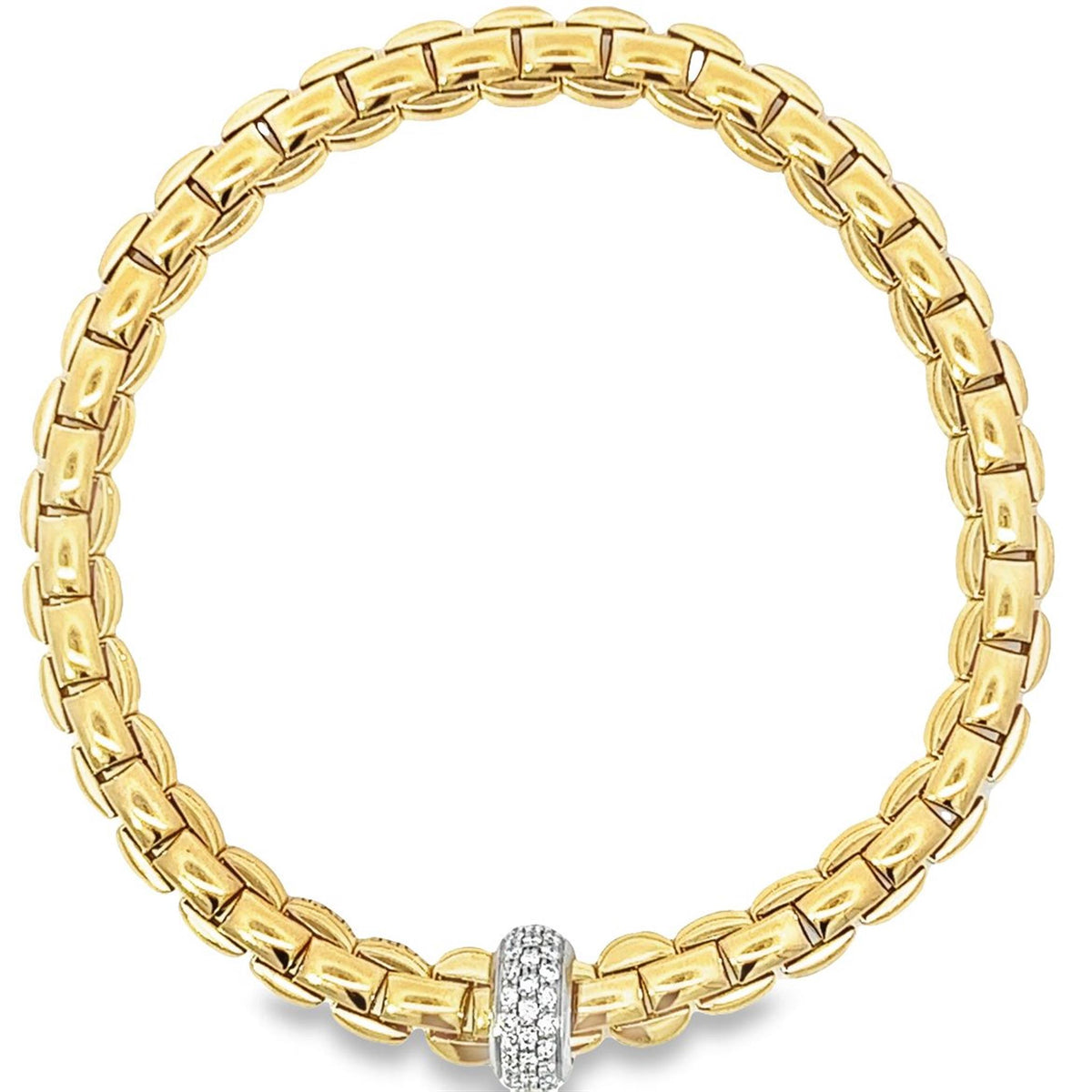 FOPE 18Kt Yellow Italian Gold EKA  Flex-It Link Bracelet
