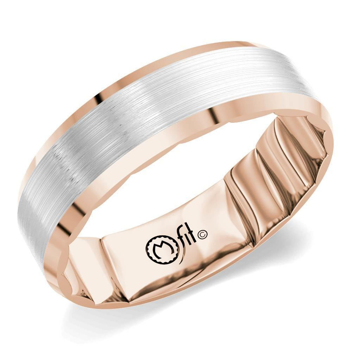 14Kt Rose White Gold 8mm M-FIT Band