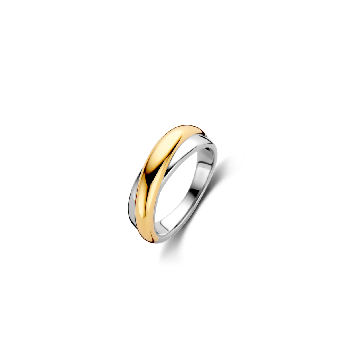 Sterling Silver Yellow Gold Contemporary Fashion Ring
