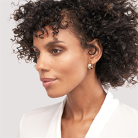 14Kt Yellow & White Gold Round Hoop Earrings