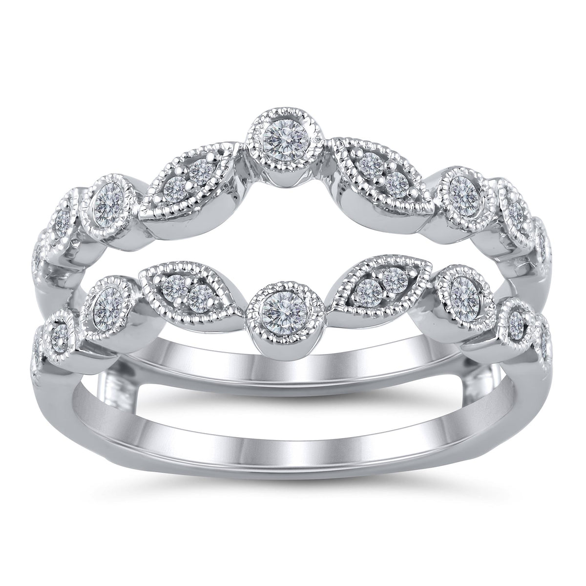 Insert Guard Ring With 0.25cttw Natural Diamonds