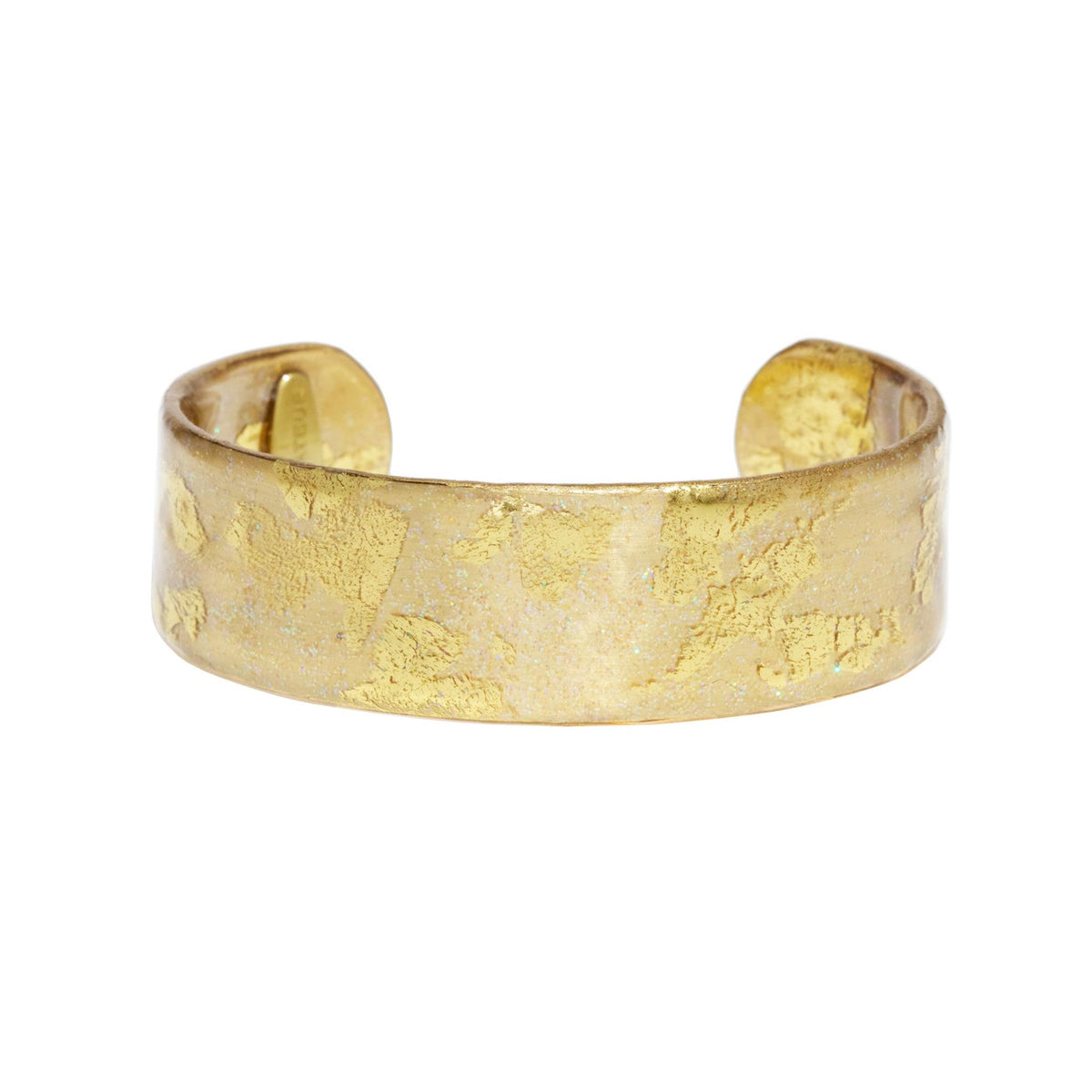 Evocateur 22K Gold Leaf Dazzled Iridescent Cuff