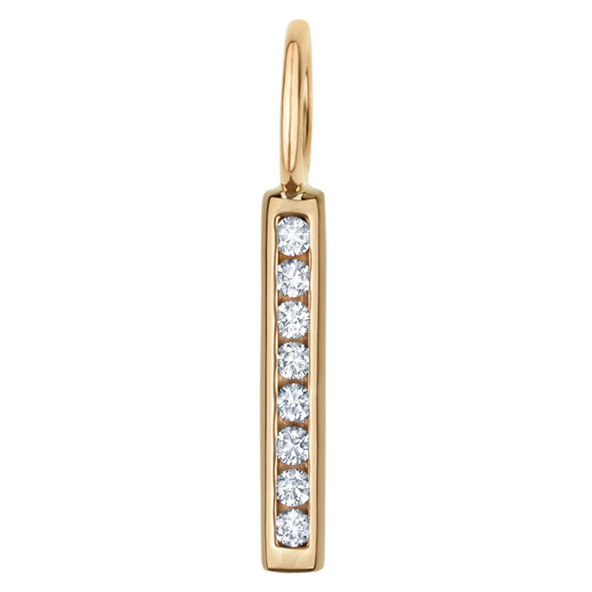 Heather Moore 14Kt Yellow Gold Bar Pendant With Diamonds
