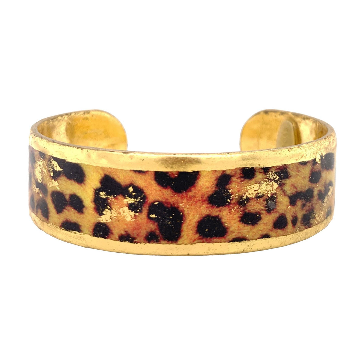 Evocateur 22K Gold Leaf Leopard Cuff