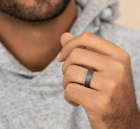 Tantalum Grey "The Watchman" Wedding Band