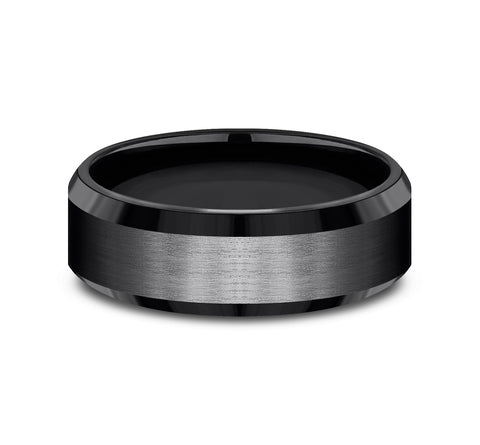FORGE Black Titanium 'The Chancellor' Wedding Band