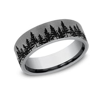 Brook & Branch Grey Tantalum 'The Evergreen' Wedding Band