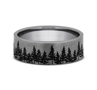 Brook & Branch Grey Tantalum 'The Evergreen' Wedding Band