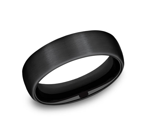 FORGE Black Titanium 'The Baron' Wedding Band