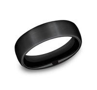 FORGE Black Titanium 'The Baron' Wedding Band