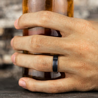 FORGE Black Titanium 'The Baron' Wedding Band